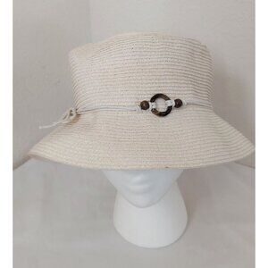 Women's FEDORA Hat Tan with Loop and Beads Croft & Barrow